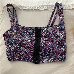 floral crop top/bralette